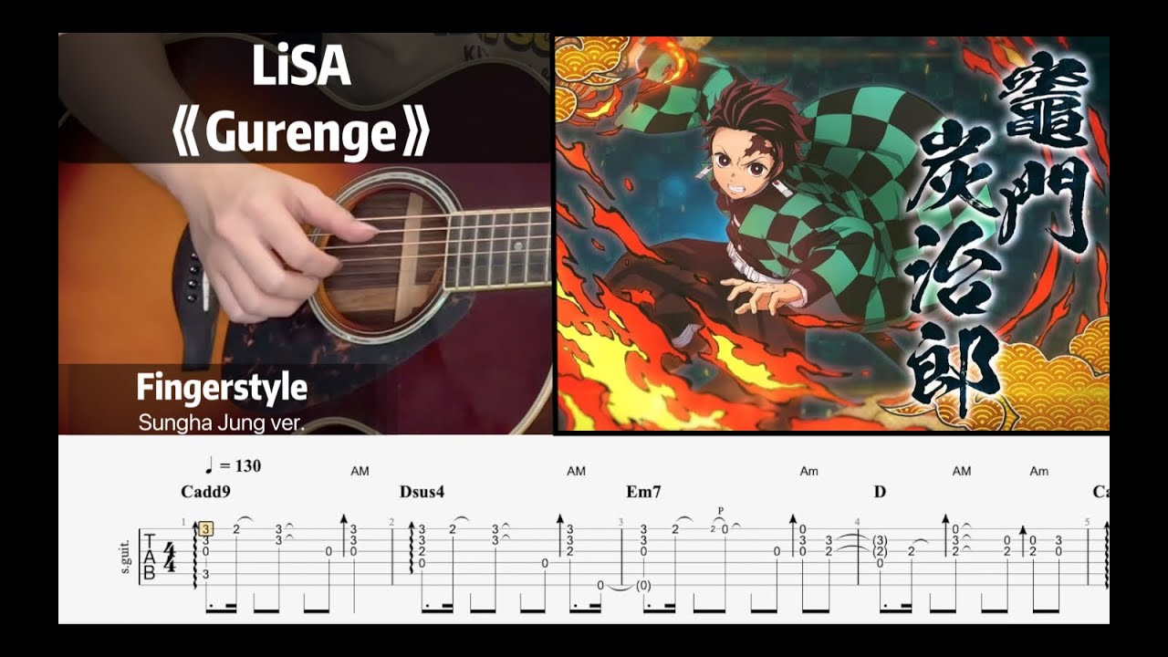 (TAB) LiSA - Gurenge (Sungha Jung ver.)