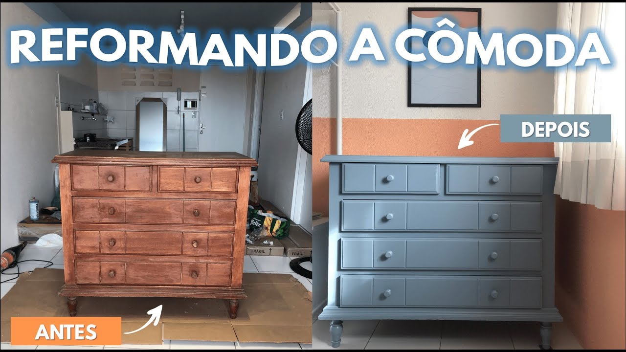 DIY - COMO PINTAR UM MOVEL DE MADEIRA ANTIGO
