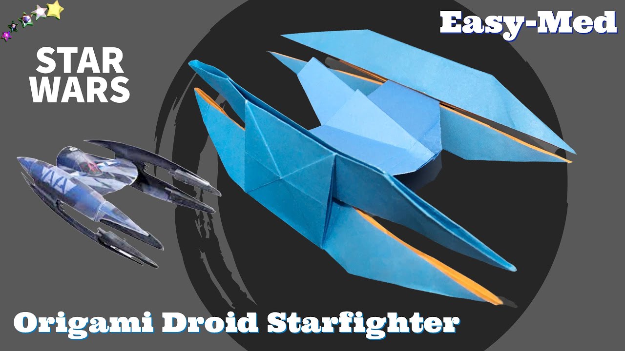 How to make Star Wars origami VULTURE DROID (DROID STARFIGHTER) paper airplane in The Phantom Menace