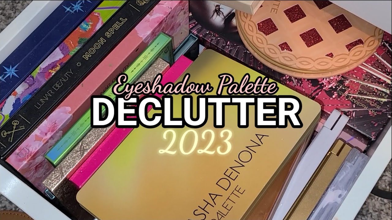 EYESHADOW PALETTE DECLUTTER!!!! (over half GONE)