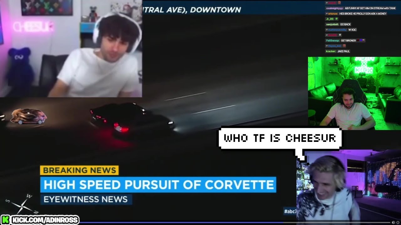Adin reacts to Chessur ego-ed by xQc
