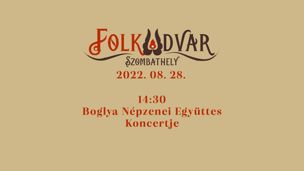 🔴 Élő adás - Boglya Népzenei Együttes Koncertje
