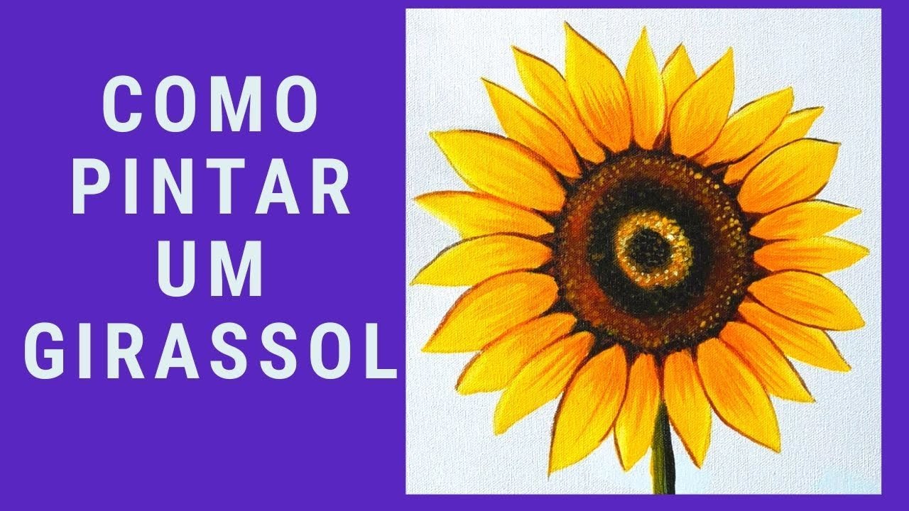 como pintar flores - girassol (para iniciantes)