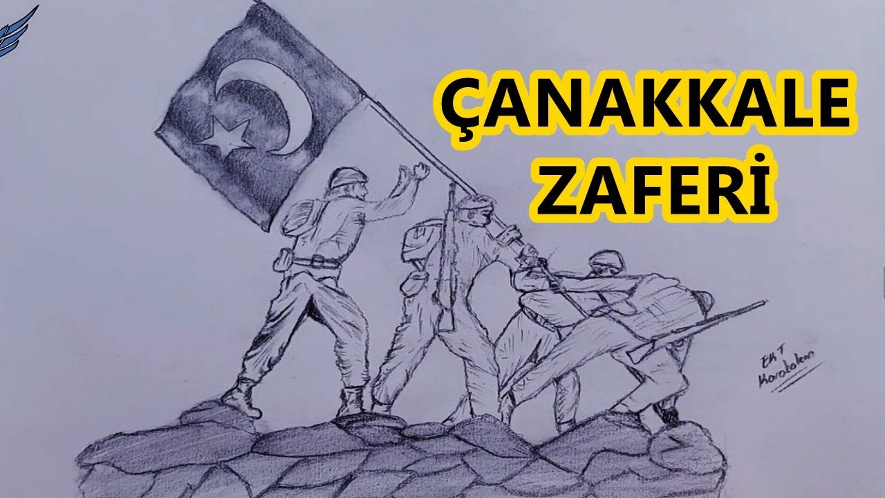 ÇANAKKALE ZAFERİ ÇİZİMİ - ÇANAKKALE ASKERLERİ NASIL ÇİZİLİR