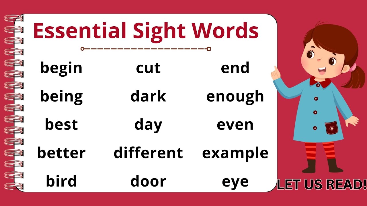 ESSENTIAL SIGHT WORDS I Read along with me I with Teacher Jake