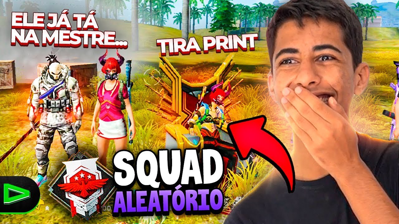 JOGUEI COM UM SQUAD ALEATÓRIO E ELES ME RECONHECERAM NO FREE FIRE!!!