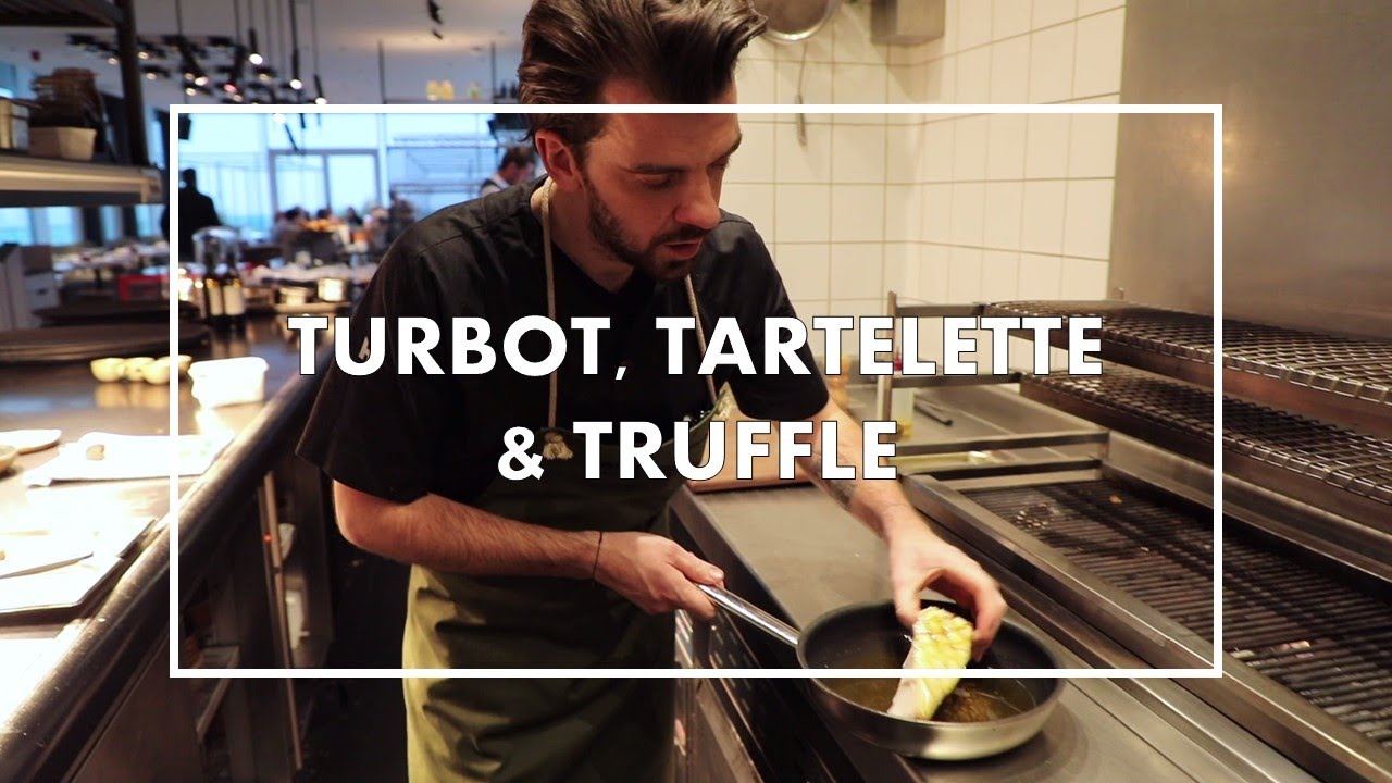 TURBOT with Celeriac Tartelette & Black Winter Truffle preparation at 1 star AIRRepublic in Cadzand