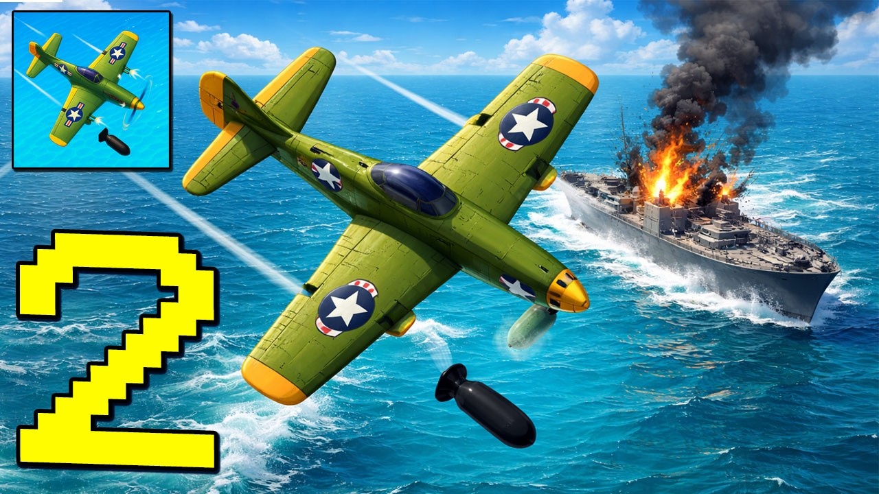 Bomber Ace: WW2 war plane - Gameplay Walkthrough Part 2 - Destroy All enemy (Android,iOS)