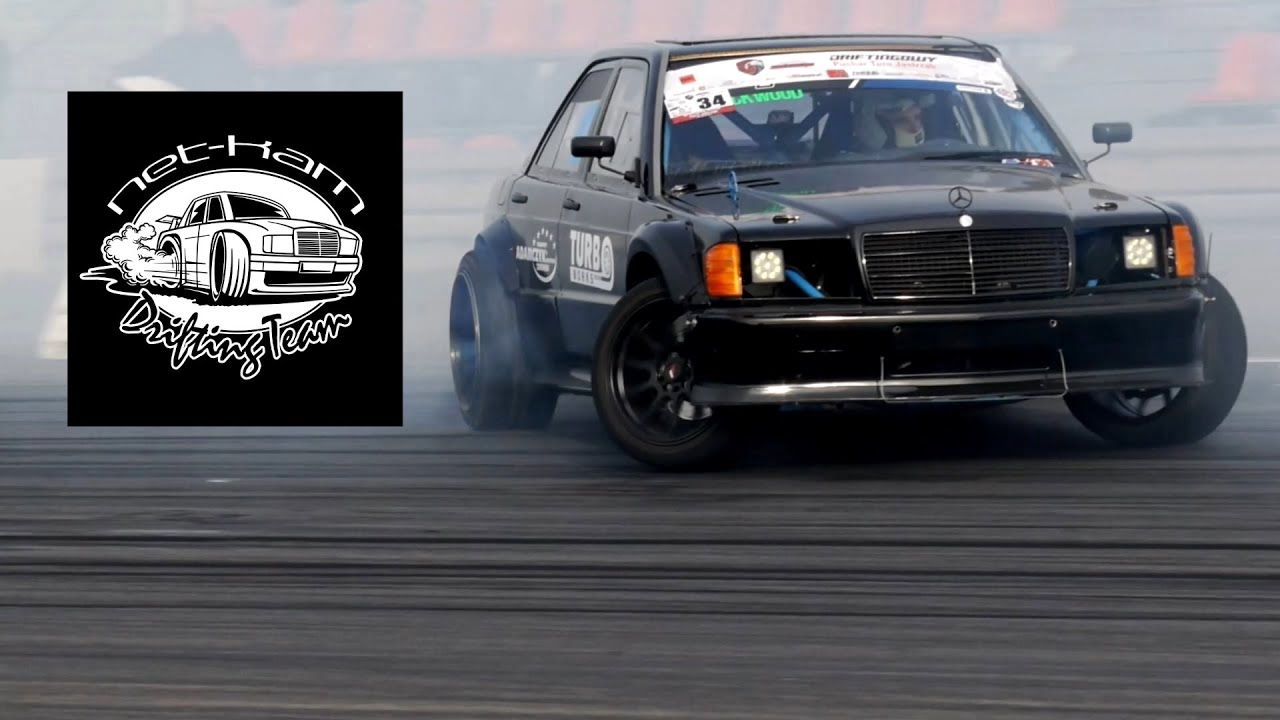 Drift Mercedes W201 190 AMG V8 5.5 550HP 730Nm Kajetan Rutyna NET-KAM Tor Jastrząb