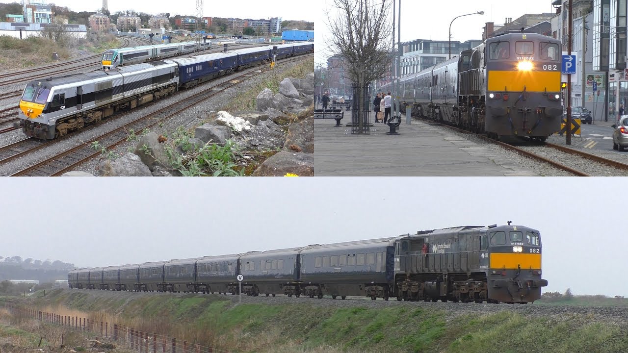 082 & the Belmond on the Rosslare line (14-4-2018)