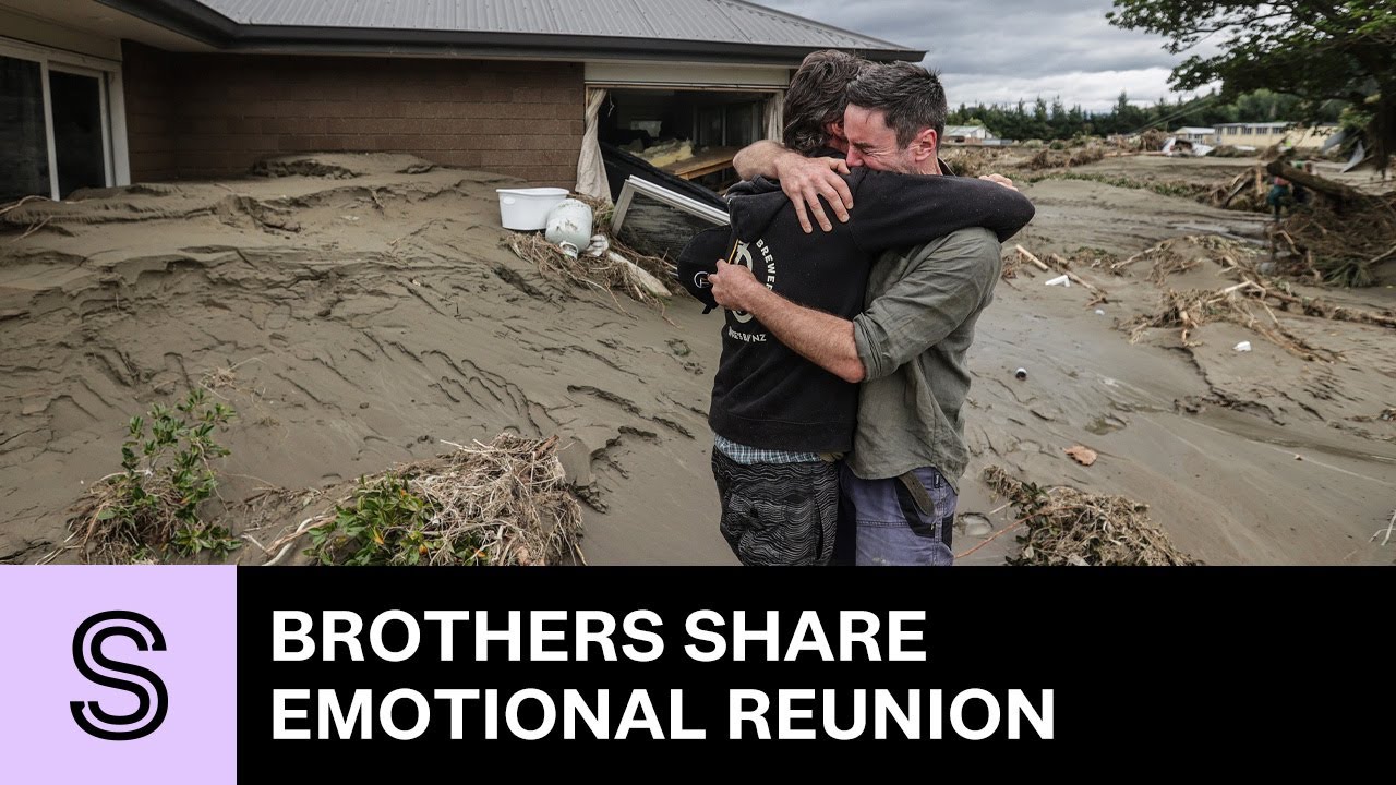 Cyclone Gabrielle: Brothers are reunited after home engulfed in floodwaters | Stuff.co.nz