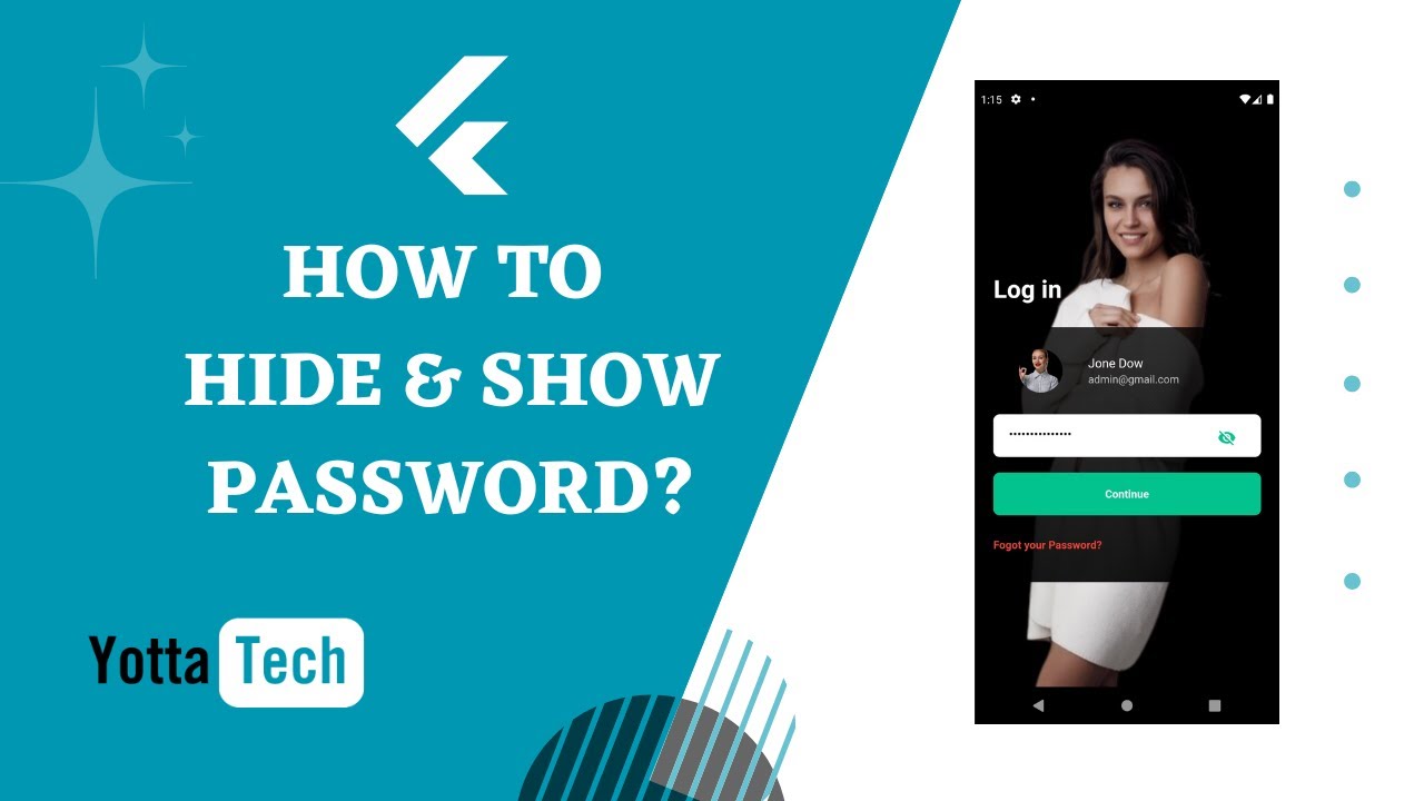How to hide & show password in Flutter? | Flutter Login Page