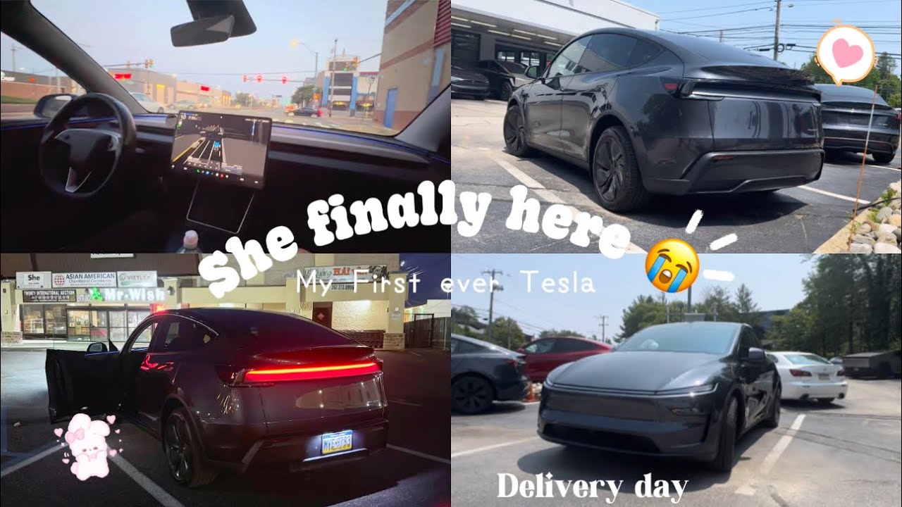 We Got the New Tesla Model Y Juniper! Delivery Day Vlog 🚗⚡