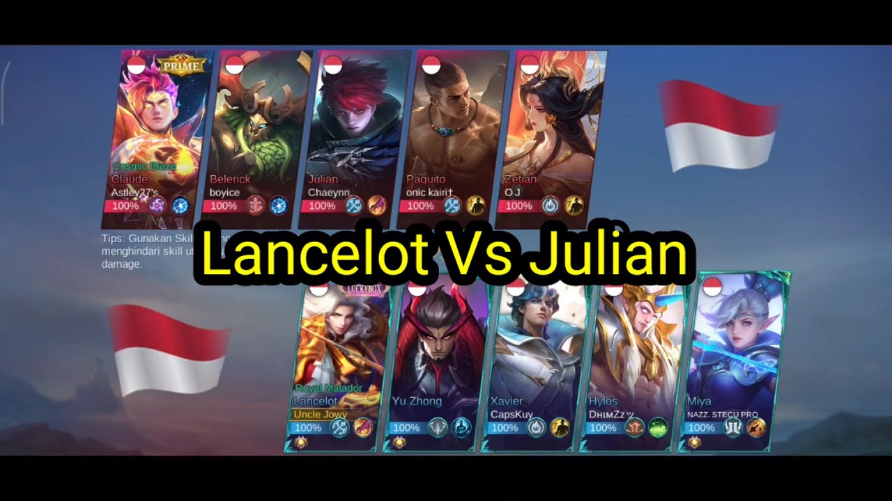 Gameplay Lancelot vs Julian junggle