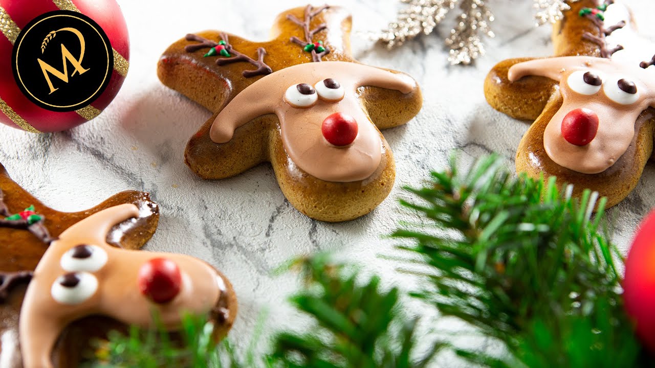 Lebkuchen Rentier - auf den Kopf gestellte Honig Lebkuchen selber machen