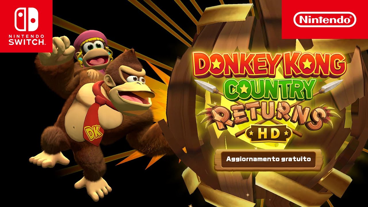 Aggiornamento gratuito disponibile per Donkey Kong Country Returns HD (Nintendo Switch)