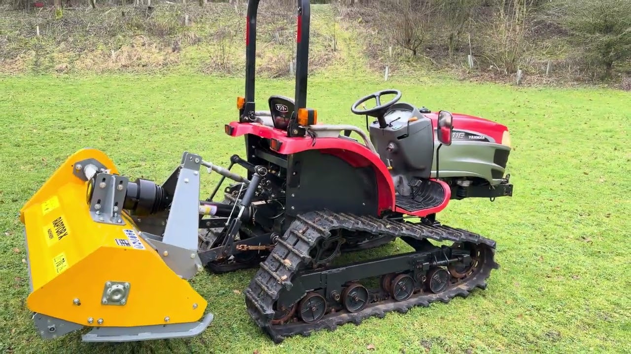 YANMAR CRAWLER CT118 Track Compact Tractor & RAPTOR X Flail Mower