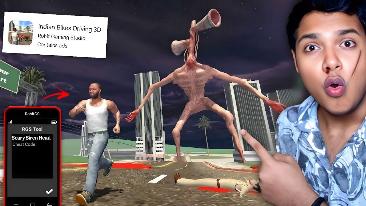 Trying Most Scary CHEAT CODE Of Indian GTA5 (INDIAN BIKES DRIVING 3D)