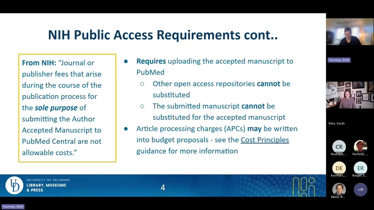 Navigating NIH Public Access Publishing Requirements