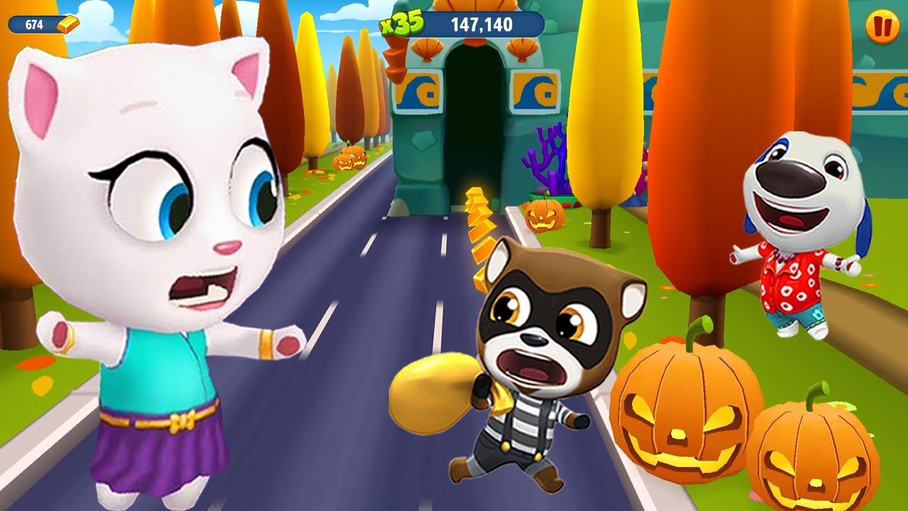 Talking Tom Gold Run 🎃 Halloween Compilation ┃ Underwater World + Boss Fight