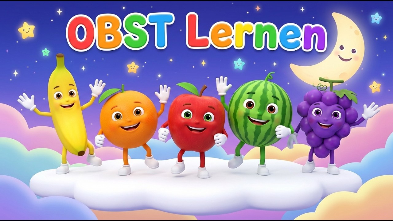 Früchte Song für Kinder 🍏 Obst Namen auf Deutsch lernen | Beliebte Lieder 2026