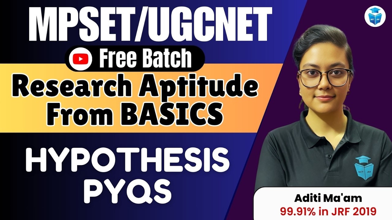 UGC NET Paper 1 Research Aptitude | Hypothesis in Research | UGC NET Research by Aditi Mam