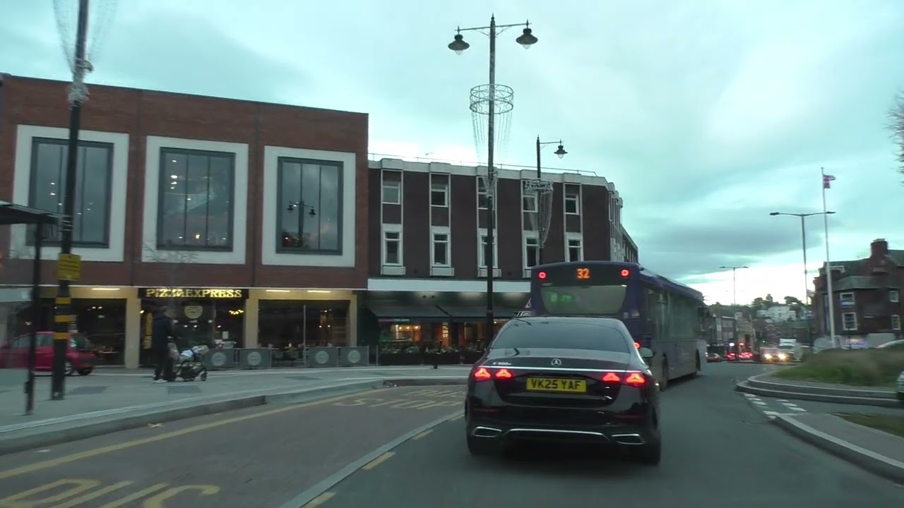 Driving On Deansway, College Street & City Walls Road, Worcester, England 7th November 2025