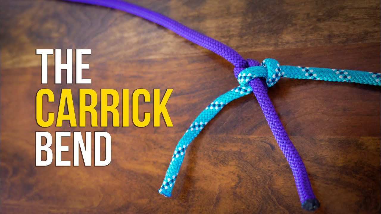 Как связать узел CARRICK BEND за 60 СЕКУНД! | Как связать две веревки вместе