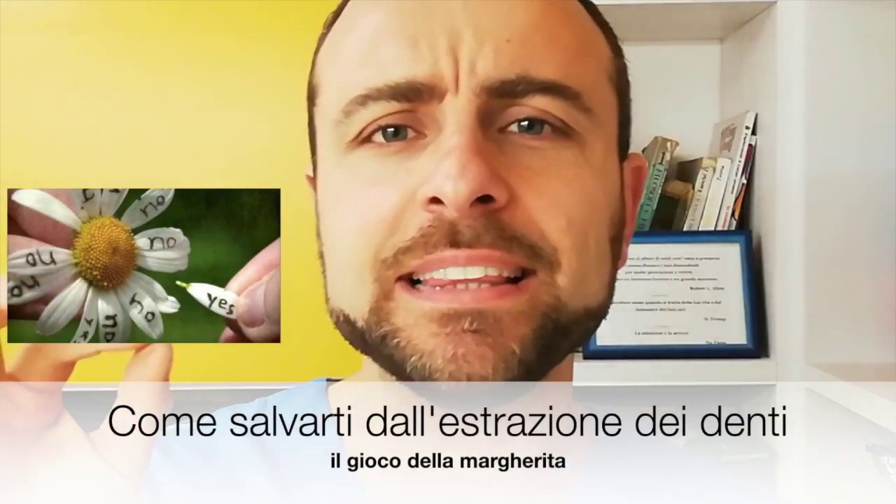 tirare i denti come petali di margherita