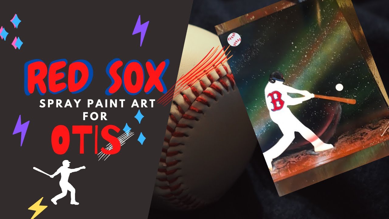 Red Sox Painting Spraypaint Art