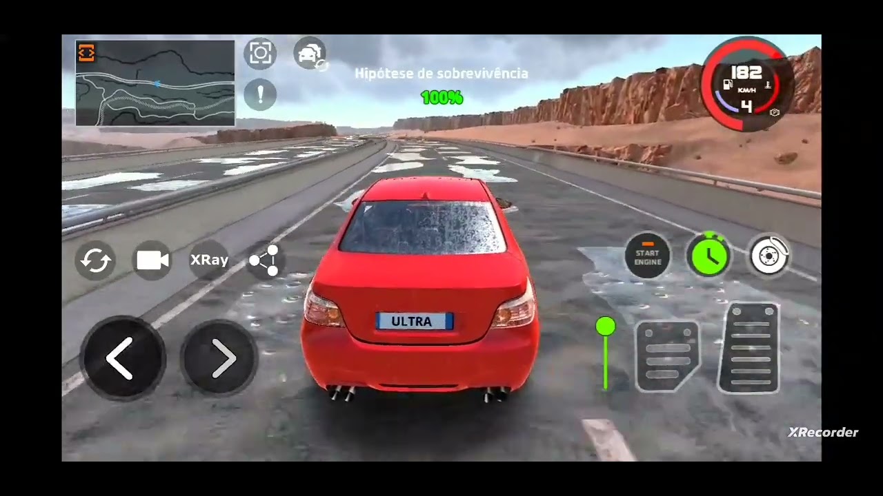 destruindo uma bmw nesse jogo de física quase realista mobile drivecsx