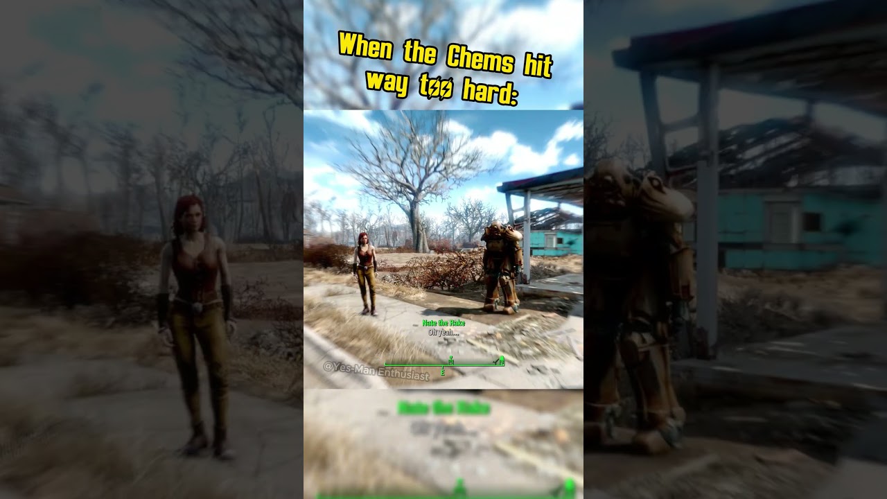 When the Chems hit way too hard in Fallout 4 that you get sent into Minecraft: #fallout #memes