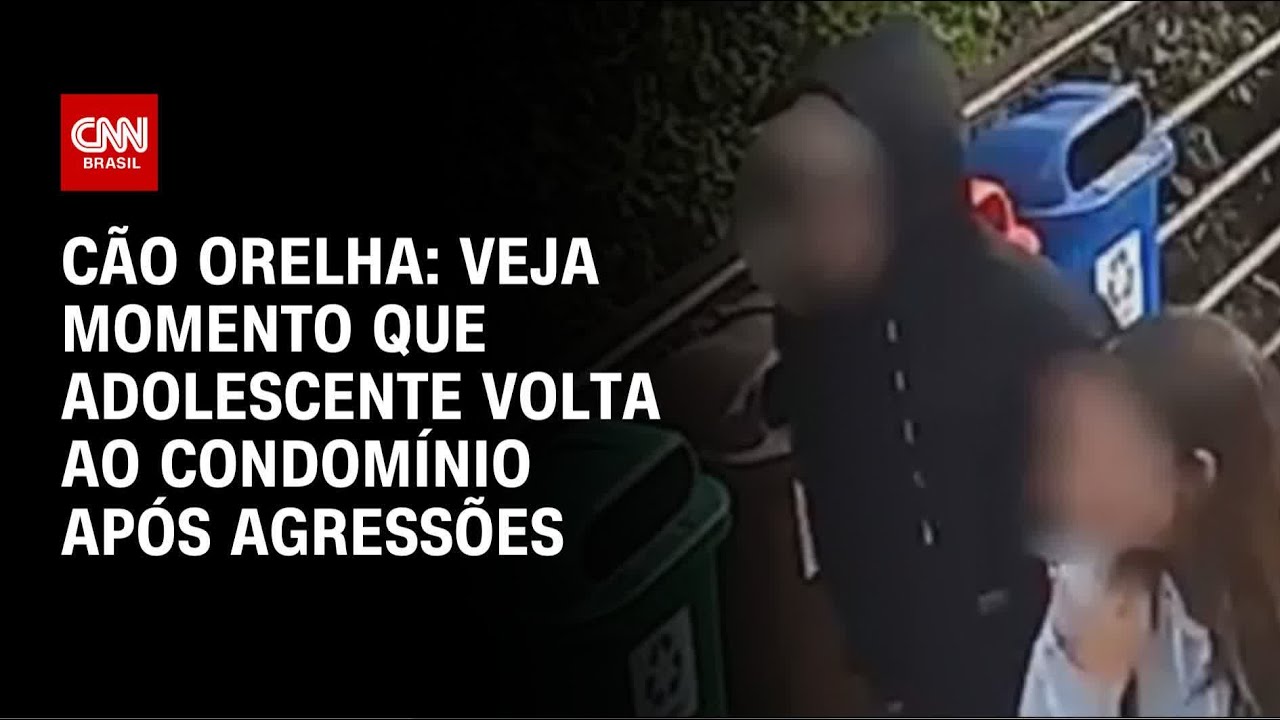 Cão Orelha: vídeo mostra adolescente voltando a condomínio após agressões | LIVE CNN