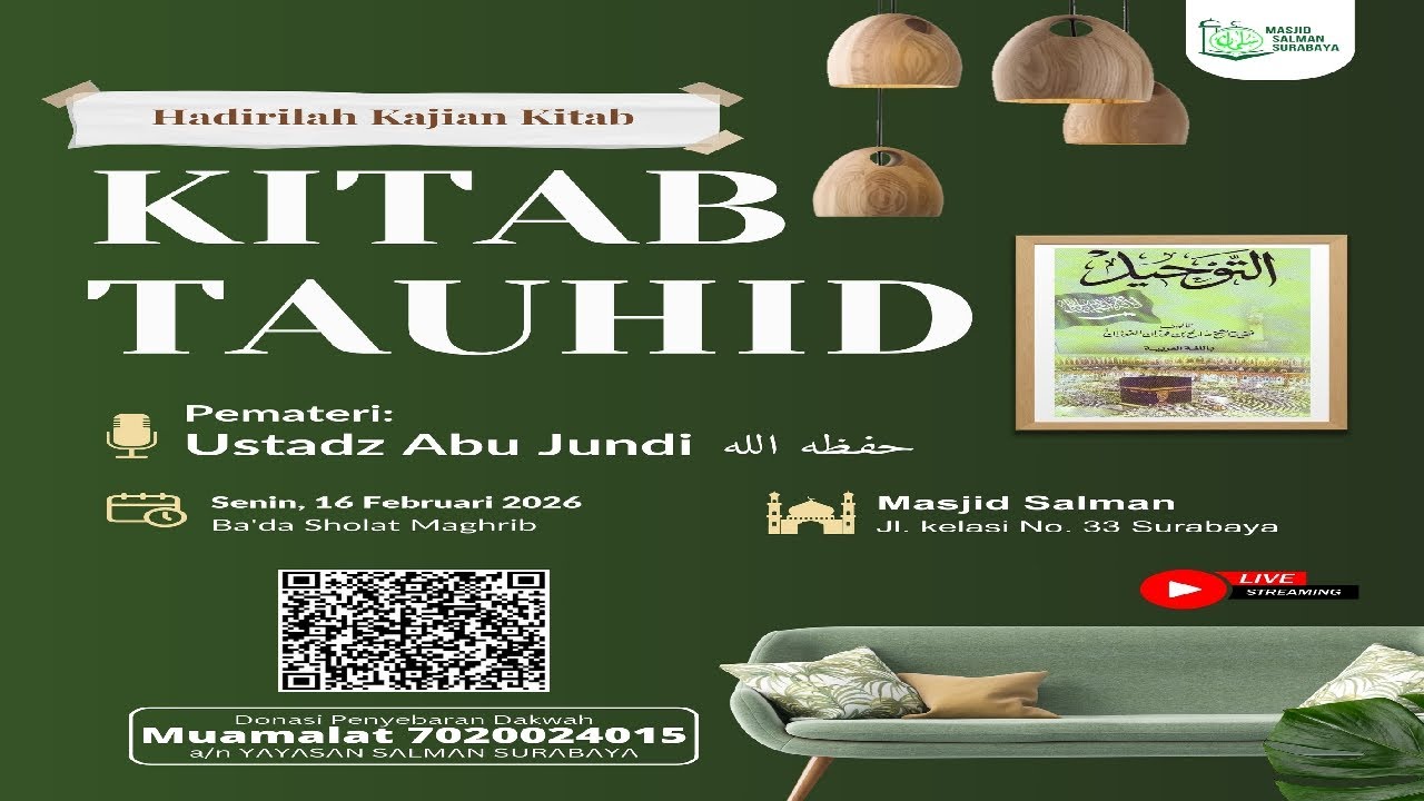 [LIVE] Kajian Ba'da Magrib. Ust Abu Jundy. TARHIB PUASA. Masjid Salman, Jl. Kelasi 33 Surabaya.