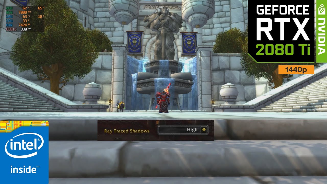 WORLD OF WARCRAFT : RTX 2080 Ti | Raytracing ON vs OFF | 1440p | Alliance Version | Benchmark