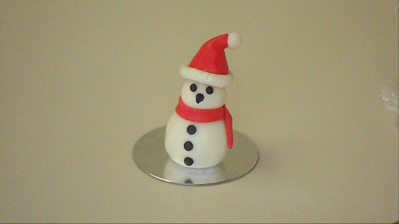 How to make snowman from fondant