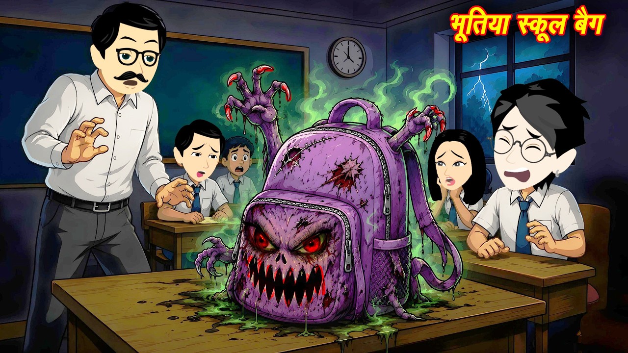 Haunted School Bag Horror Stories Ghost Story Ghost Cartoon Witch Stories Hindi Stories