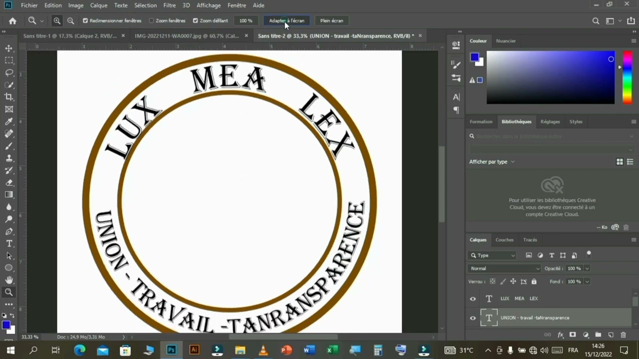 comment créer un logo avec Photoshop tutoriel 2023