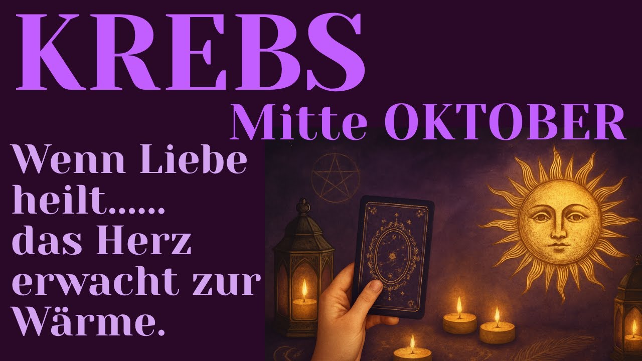 ♋Krebs Mitte Oktober❤️Nach Dunkelheit und Schmerz🌞Bedingungslose Liebe öffnet das Herz.