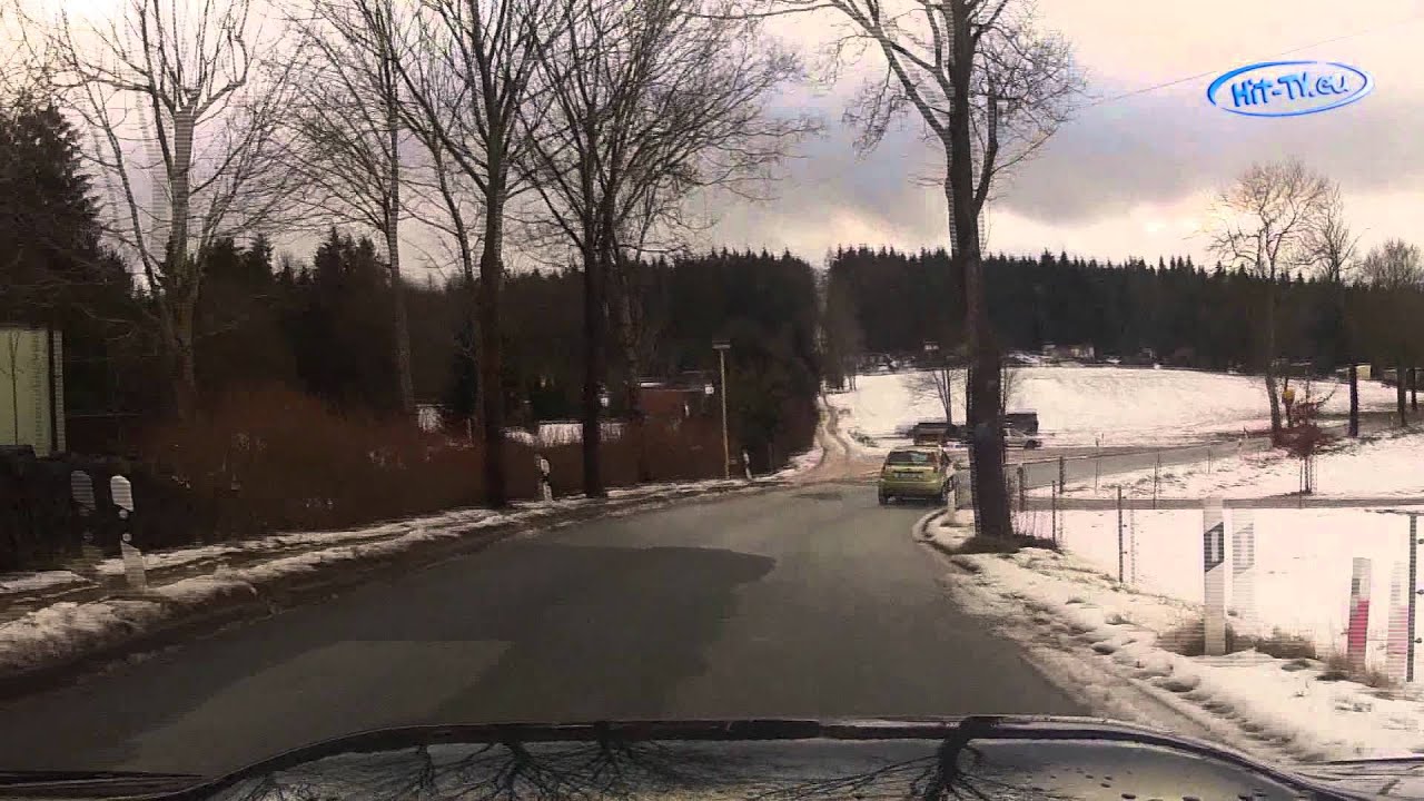 Fahrt von Schneeberg nach Aue über Zschorlau (Sachsen)