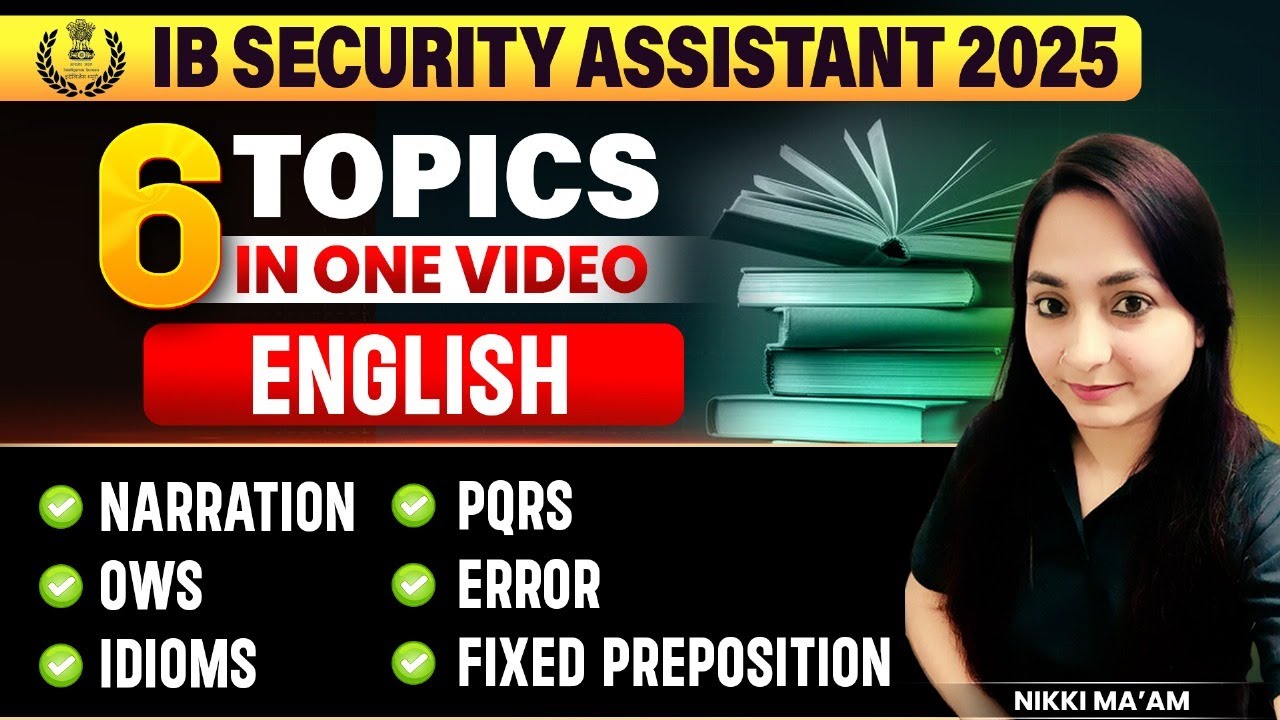 IB SA 2025 English | 6 Important Topics in One Video | Narration, PQRS, OWS, Idioms, Error, FP