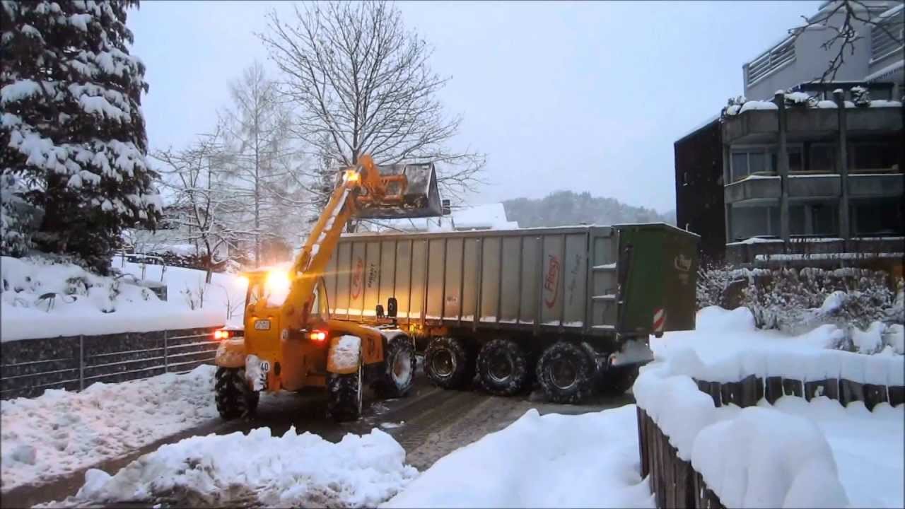Schnee Räumung auf der Schwäbischen Alb