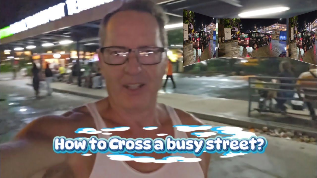 How to cross a busy street!