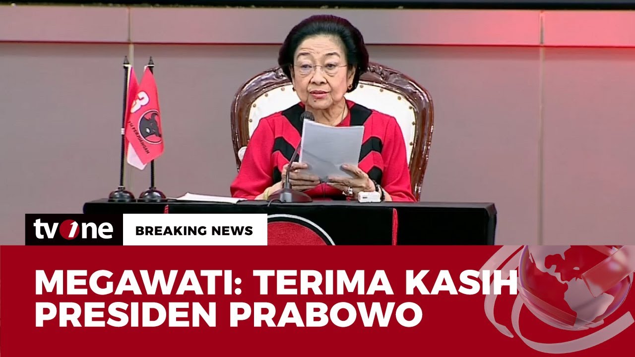 [BREAKING NEWS] Pidato Megawati, Ucapkan Terima Kasih ke Prabowo atas Pelurusan Sejarah | tvOne