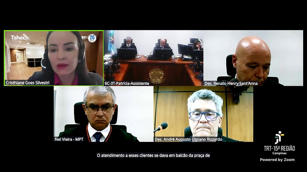 TRT 15 - 3ª TURMA - 6ª Câmara - Sessão Híbrida – 12/12/2025 – 14h