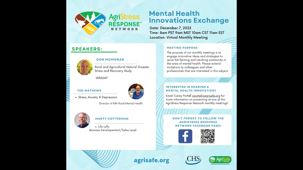 AgriStress Response Network: Monthly Innovations Exchange: December 7, 2022 Meeting Recording
