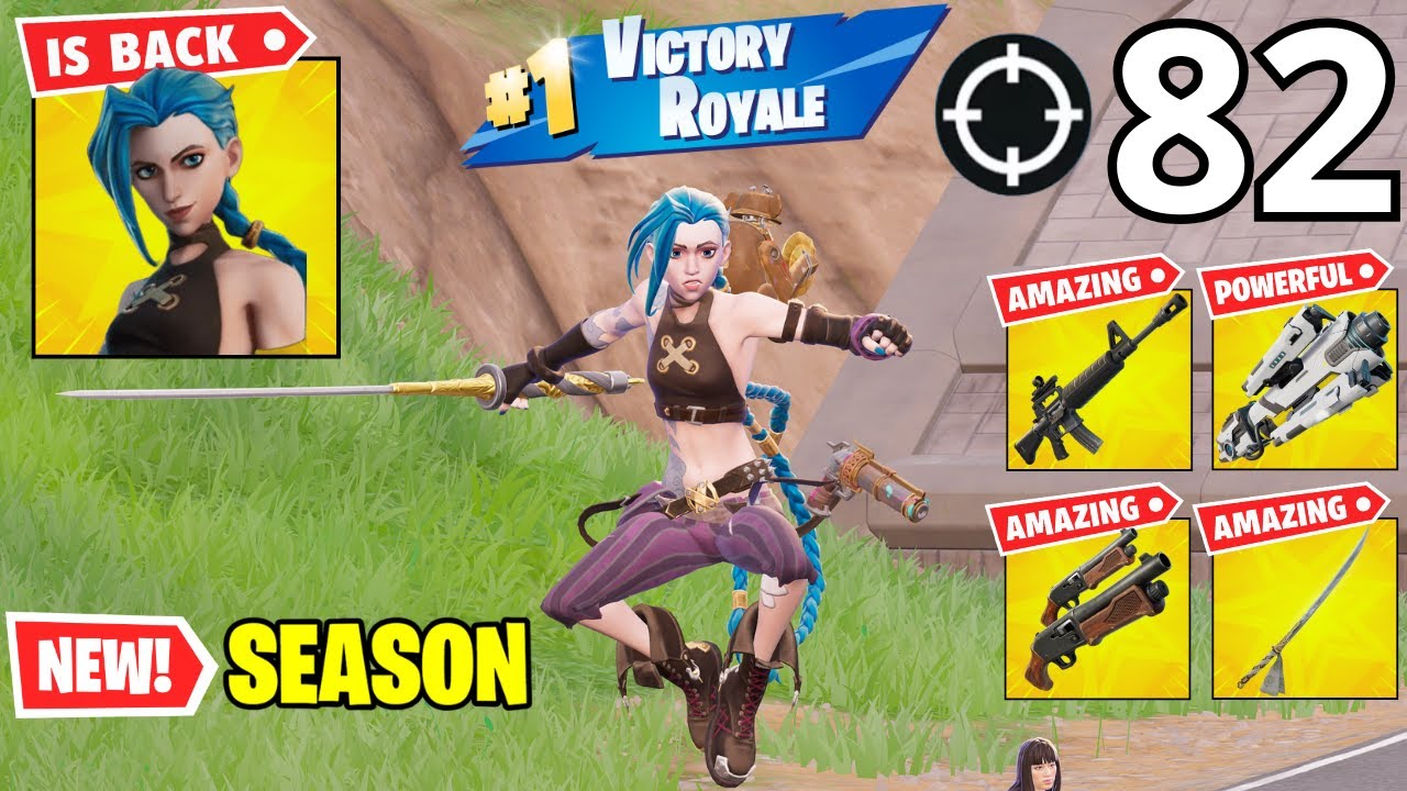 82 Elimination JINX Solo Vs Squads WINS Zero Build (NEW FORTNITE CHAPTER 7 SEASON 1)