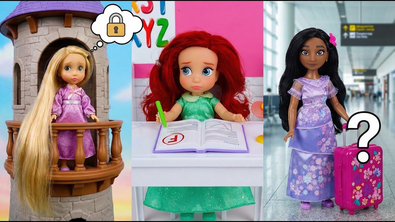 ¡Rapunzel HECHIZADA en la Torre! ¡Isabela Madrigal pierde su Maleta! Las Princesas Junior
