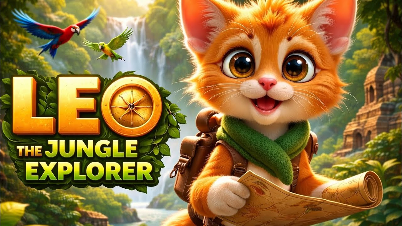 Leo The Jungle Explorer 🐱🌿 | The Secret Jungle Temple | Episode 1 #cat #adventure #kitten 