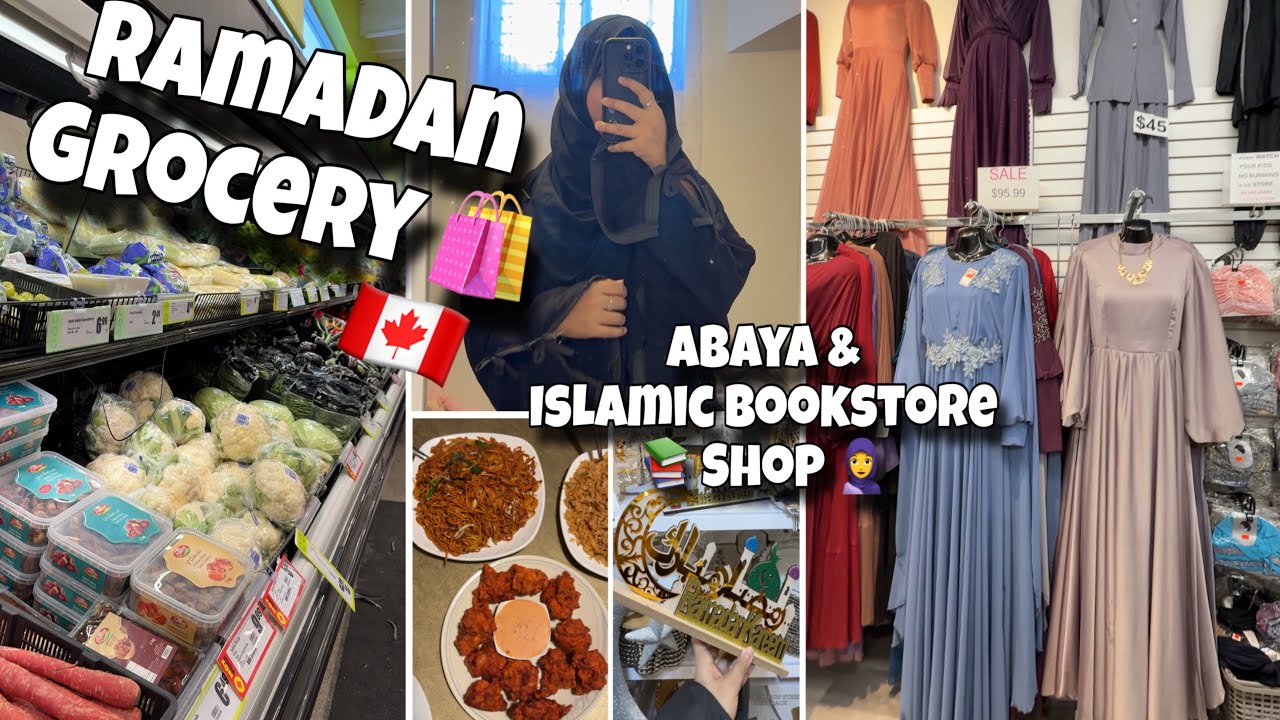 Ramadan Grocery Shopping🛍️🇨🇦Abaya & islamic bookstore in Toronto🧕📚| International Student Life🇧🇩🇨🇦